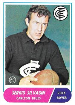 1969 Scanlens VFL #29 Sergio Silvagni Front